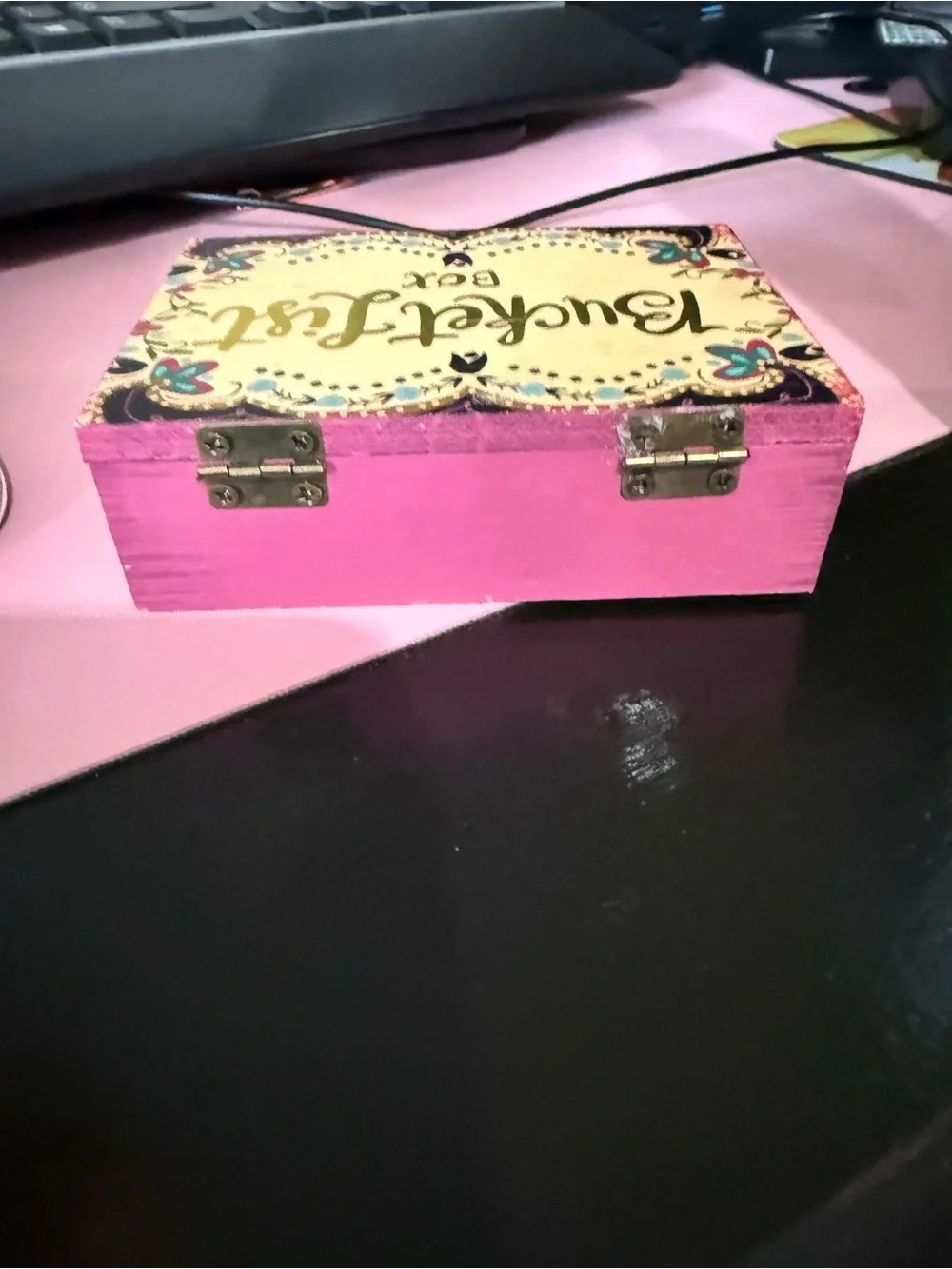 Inspirational Floral 'Trust in the Lord' notebook & Bucket list box